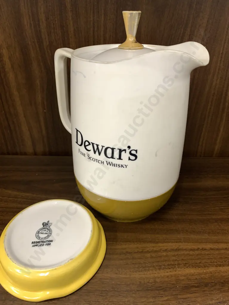Vintage Marquis Dewars Fine Scotch Whiskey Jug And John Haddock & Sons Dewars Ashtray Image 1++