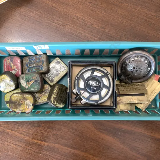 Vintage Limit F.M. Gramophone Sound Box In Original Box, Selection of Gramophone Needles In Original Packaging Etc