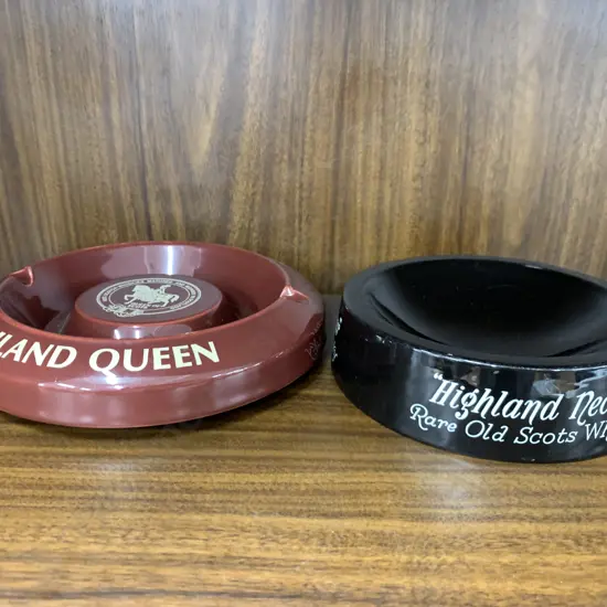 Vintage Wade Highland Queen & Wade Regicor Highland Nectar Advertising Ashtrays