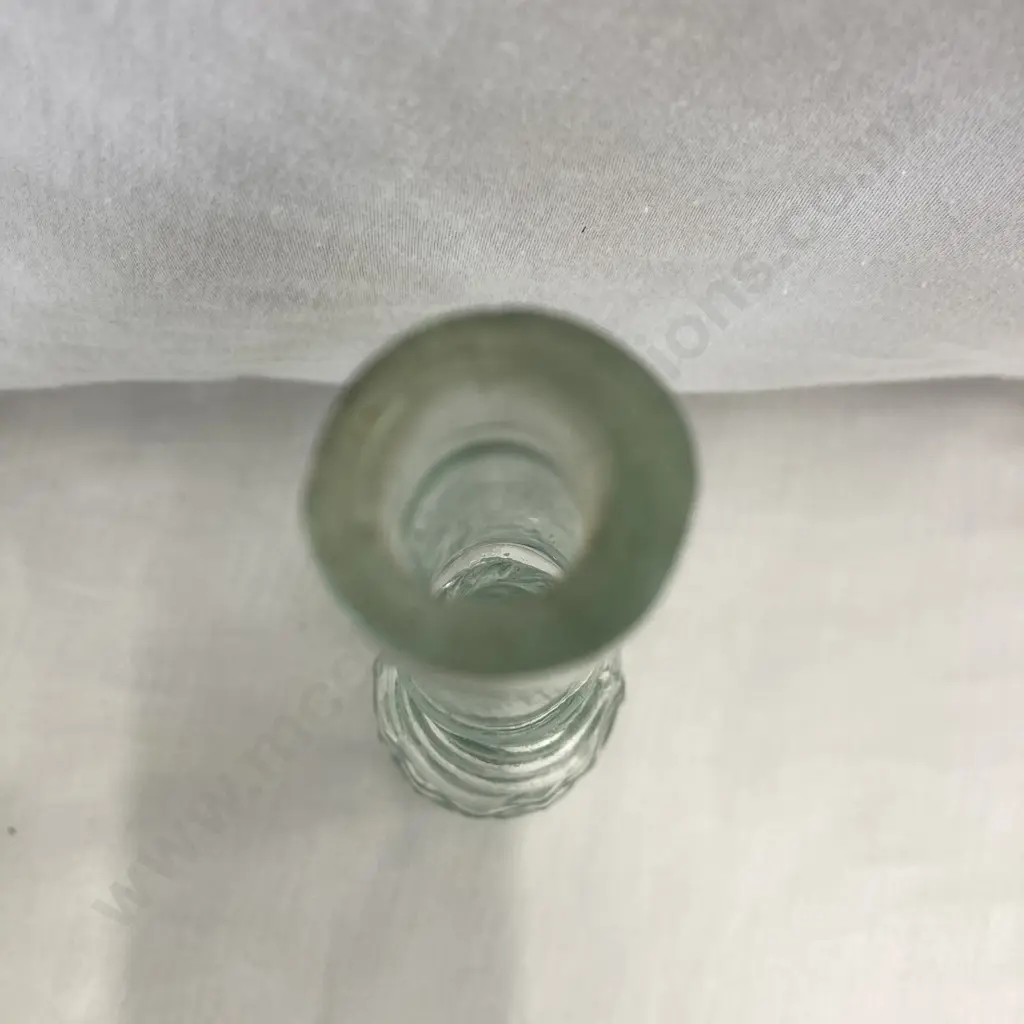 Vintage Art Deco Style Cordial Bottle, Japan Coca-Cola Bottle, Vintage Green Glass Bottle Image 1++