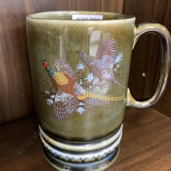 Vintage Wade Musical Mug 'Pheasant Scene With Working Built In Music Box Plays Mountain O Mourne 