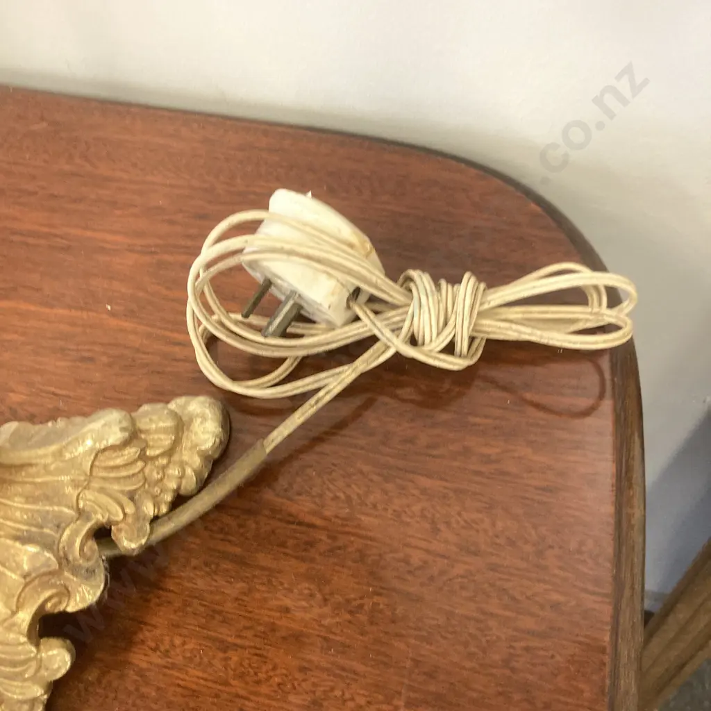 Brass Ornate Table Lamp / Candle Holder, H47cm Image 1++