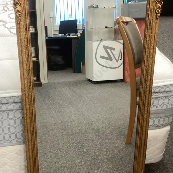 Ornate Gilt Framed Rectangular Wall Mirror, 105 x 56cm