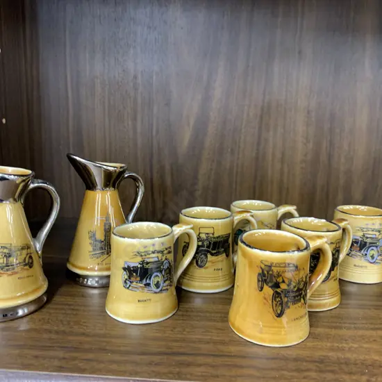 Selection Of Wade Vintage Veteran Minature Car Mugs And Jugs x2