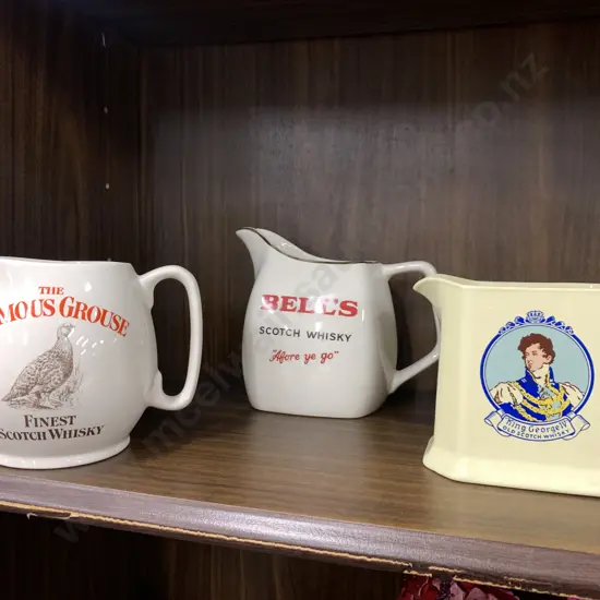 Selection Of Vintage Wade Scotch Whiskey Jugs x3 Including King George IV, Famous Grouse And Bells Whiskey