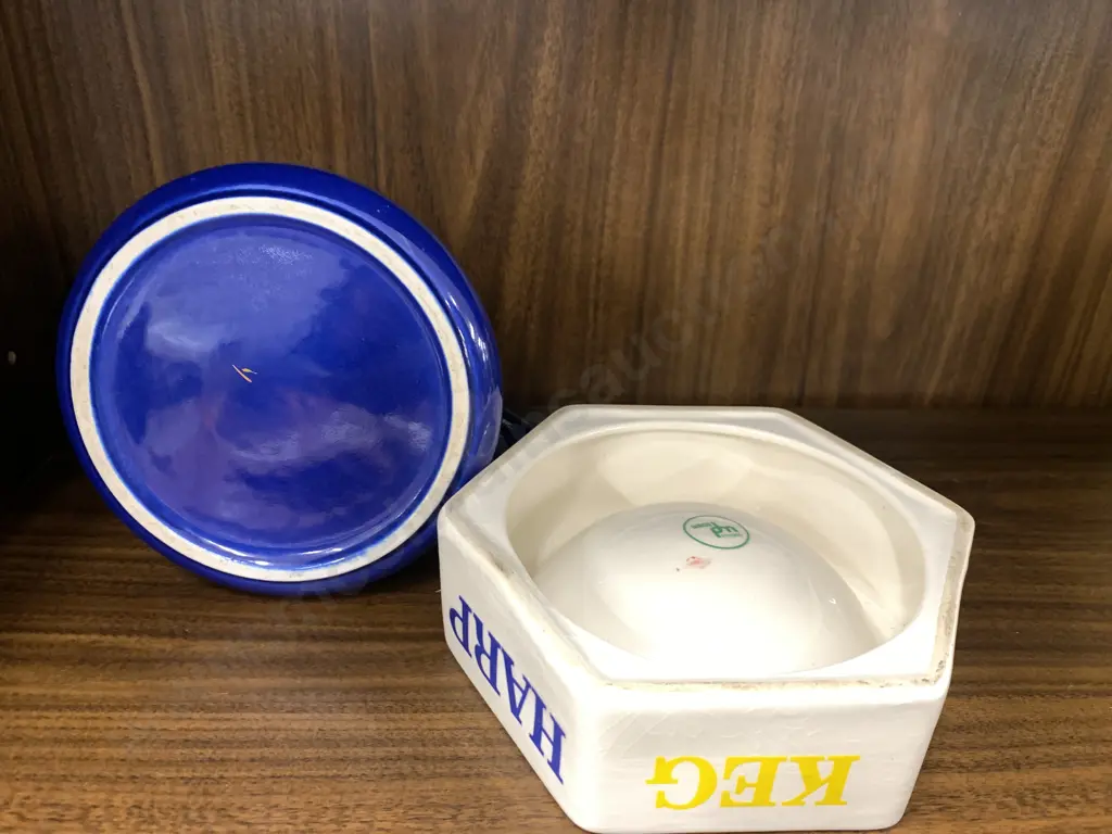 Vintage Wade Pdm Keg Harp Hexagon Shape Ashtray &Teachers Water Jug Image 1++