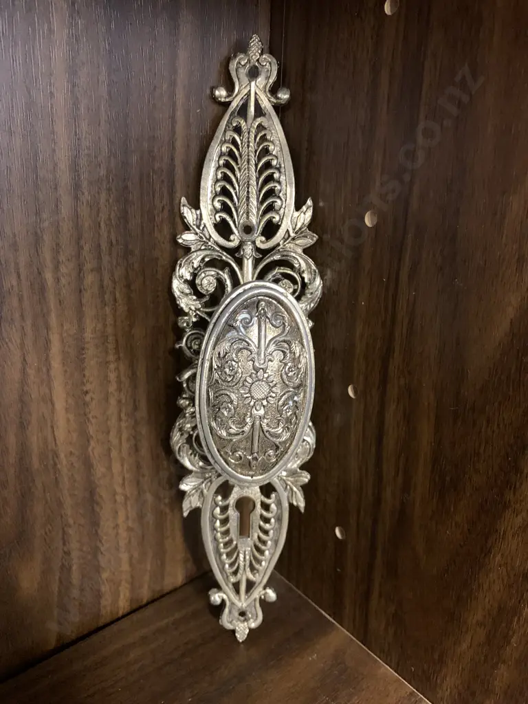 Midas Ornate Brass Door Handles x 5, 24 x 6cm Image 1++