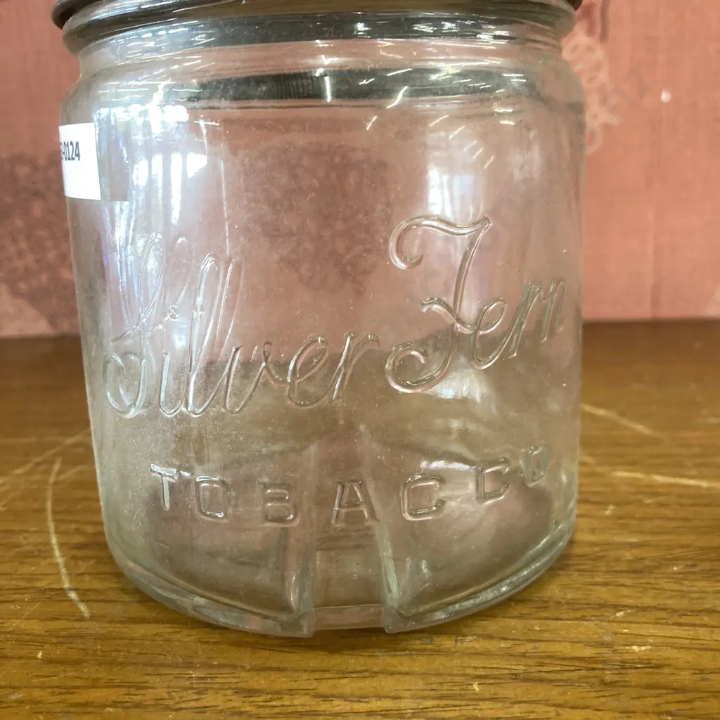 Vintage Silver Fern Flat Pocket Tobacco & Cut Plug Tins & Lidded Glass Jar Image 1++