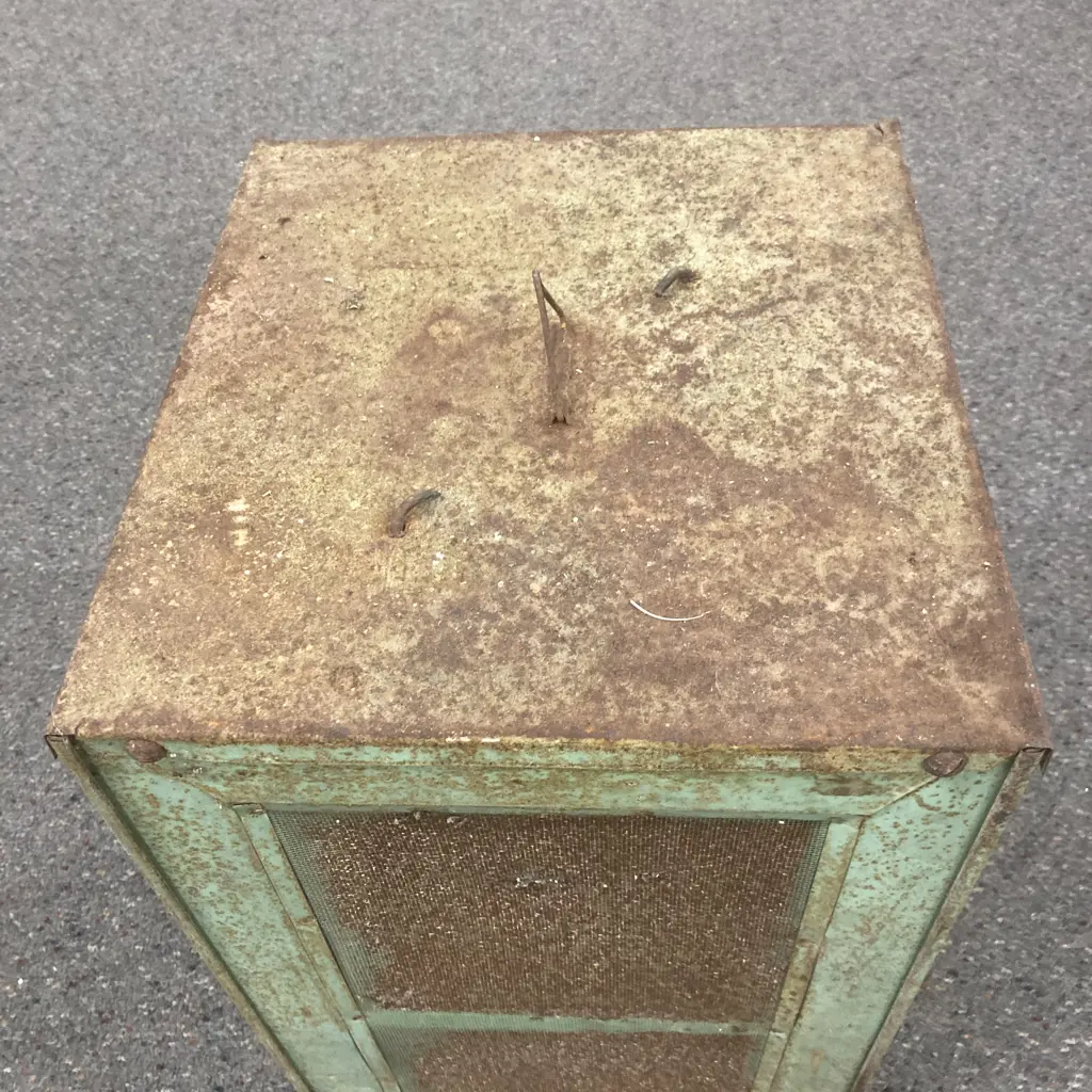 Vintage Antique Metal Meat Safe, H49.5 W32.5 D29.5cm Image 1++