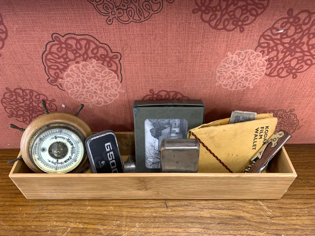 Assortment Of Vintage Items Including Barometer, Logitech G500, Coasters, Whistle Etc Image 1++