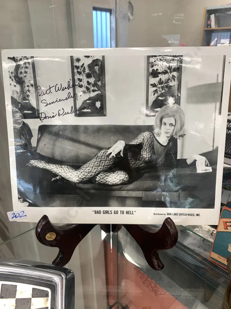 Vintage Photograph "Bad Girls Go to Hell" Signed by Doris Wishman Image 1++