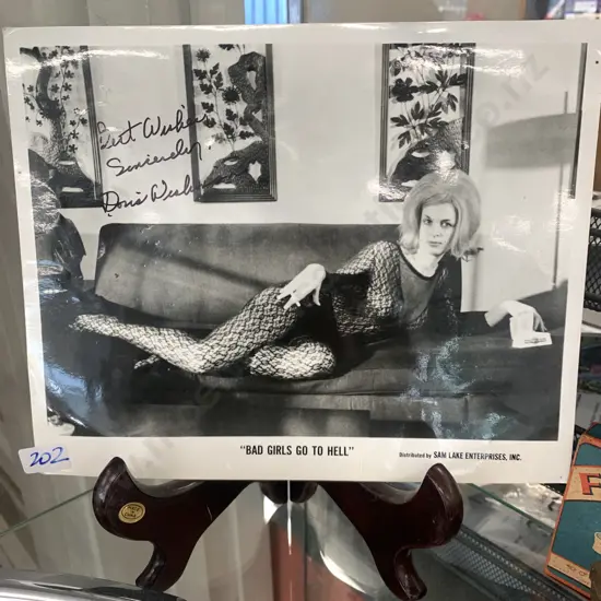 Vintage Photograph "Bad Girls Go to Hell" Signed by Doris Wishman