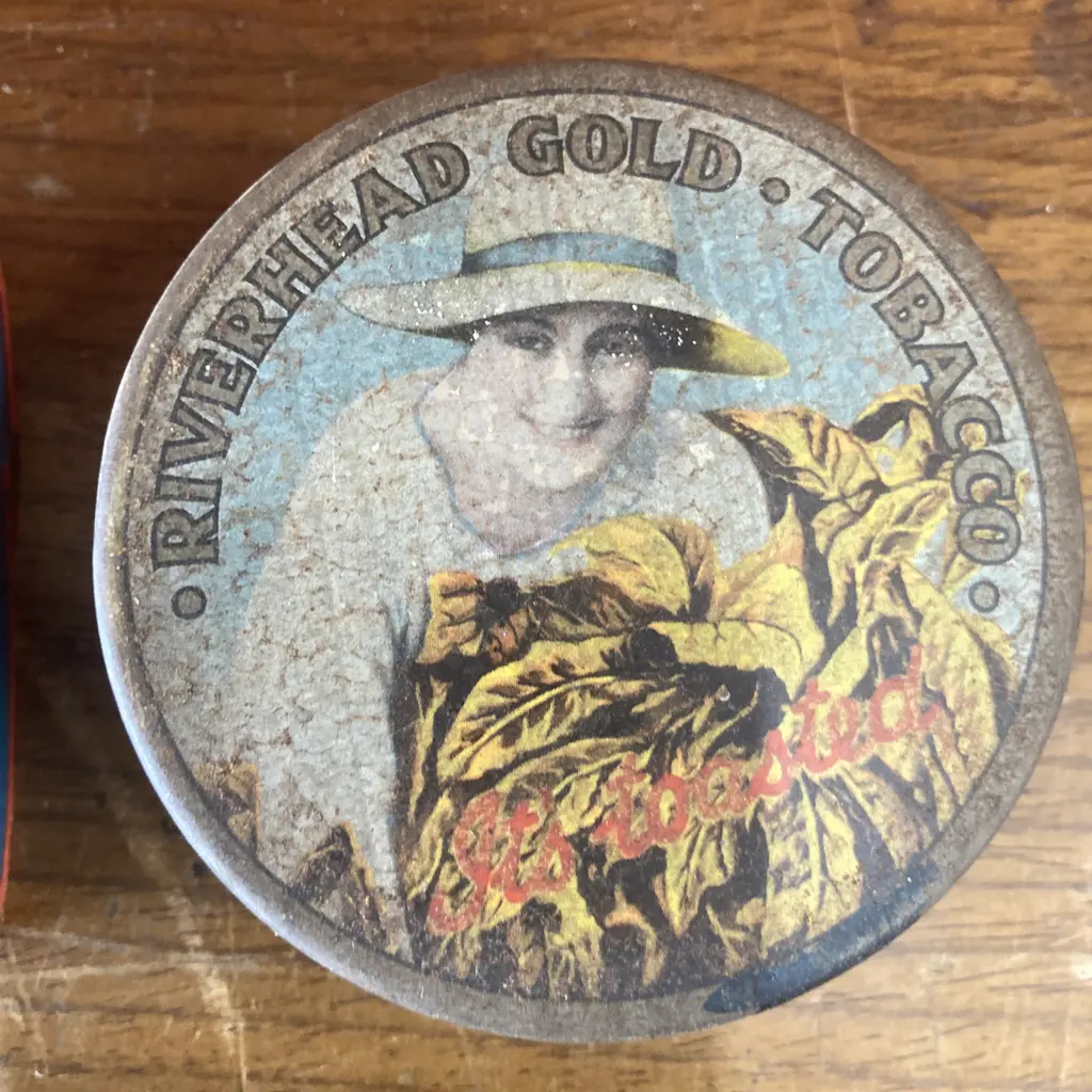 Melrose Four Star, Golden Eagle Double Flake Sweet Slice Tobacco Tin,1920's Riverhead Gold & Havelock Flake Tobacco Tins Image 1++