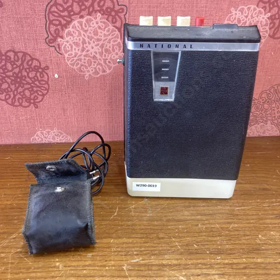 Vintage National RQ-202S Single-Speed, Five Transistor Tape Recorder Using 2½" Reels, Japan 1965-1967 (No Power Supply)