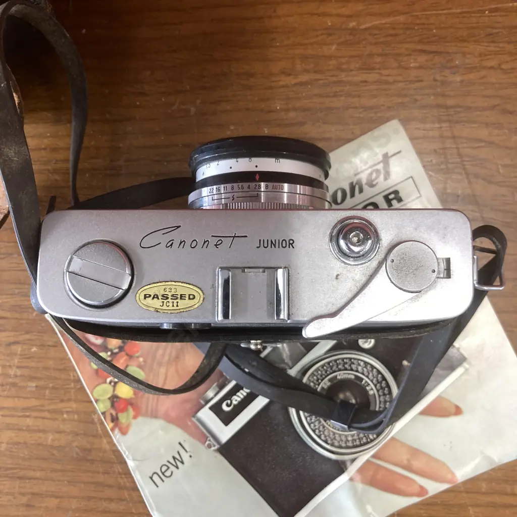 Vintage Canon Canonet Junior 35mm Rangefinder Film Camera 40mm 1:2.8 Lense, #231002, Japan Image 1++