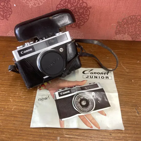 Vintage Canon Canonet Junior 35mm Rangefinder Film Camera 40mm 1:2.8 Lense, #231002, Japan