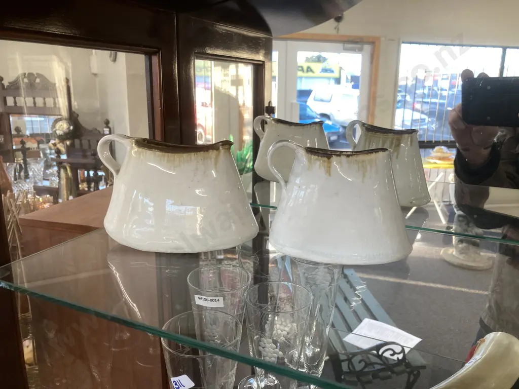 Pair Of Pottery Jugs 1x 10cm, 1x 14cm. Image 1++