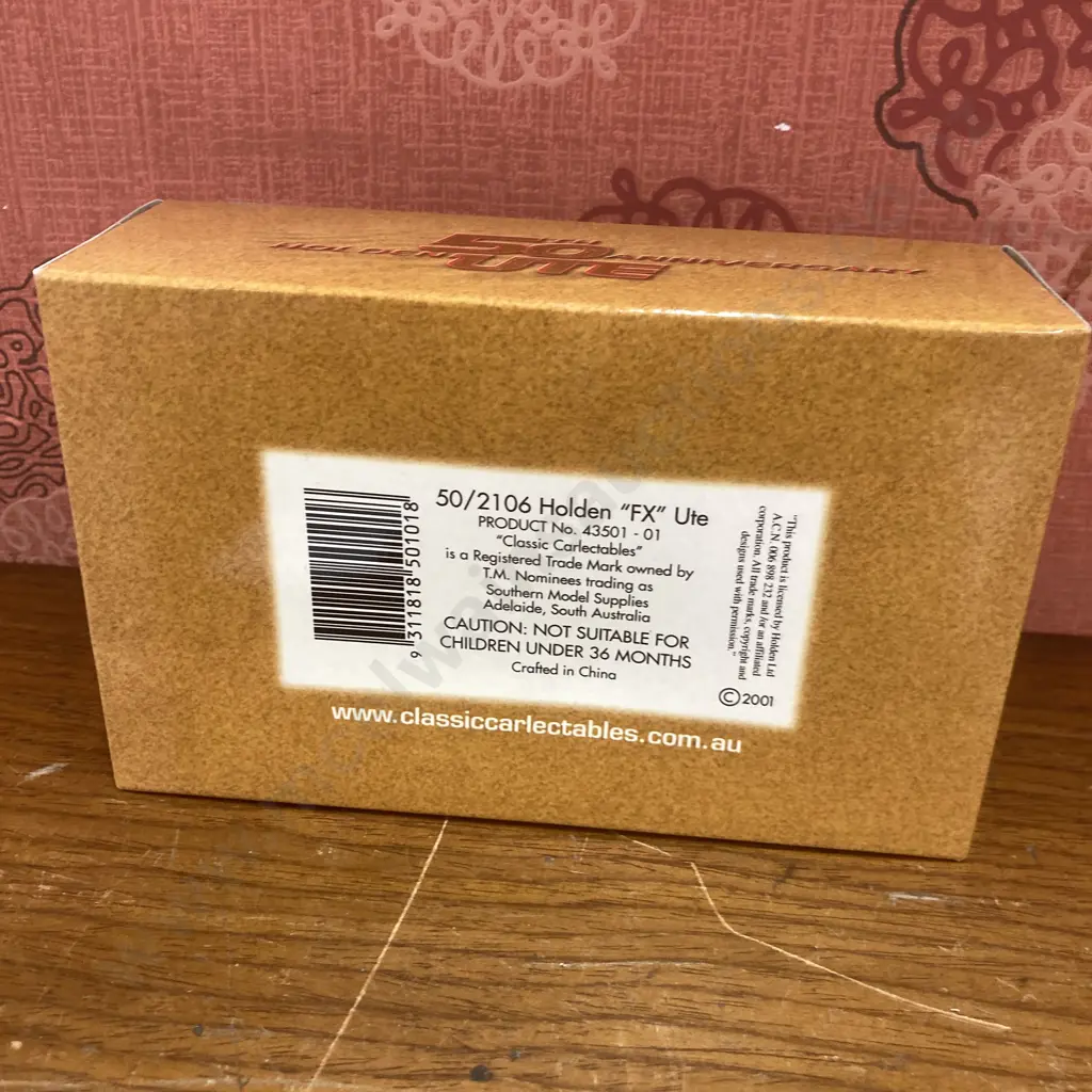 1/43 Holden 'FX' Ute - Malibu Ivory, 50th Anniversary Ute, 834/2500 (50/2106) Image 1++