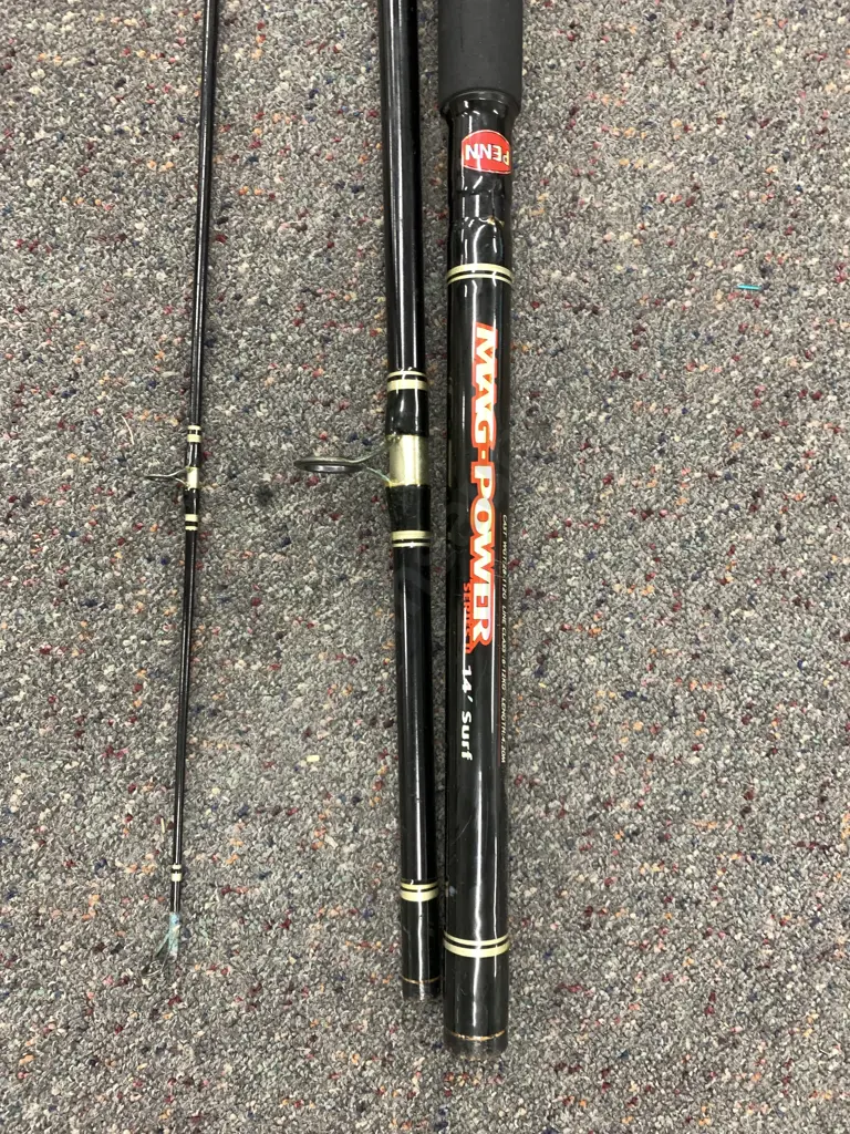 Penn Mag-Power Series II 14' 3Pce Surf Rod, Cast Wgt 28-112g, Line Class 6-12Kg, L4.20m Image 1++