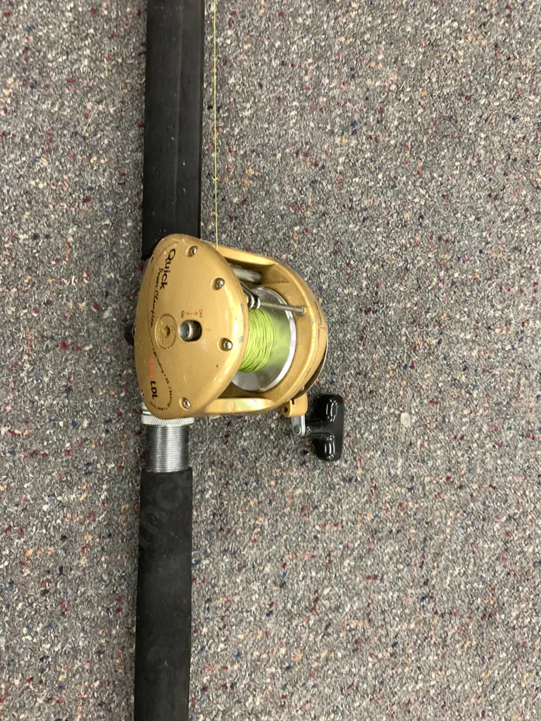 K-Labs Xiphactinus 37kg, 6ft Fibreglass Boat Rod With A Dam Quick Power Champion 450 LDL Reel Image 1++