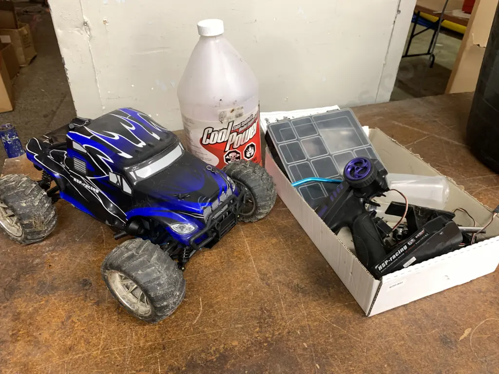 HSP Racing 1/10th 4WD Nitro Power R/C Monster Truck With Controller, Fuel, Parts, Etc Image 1++