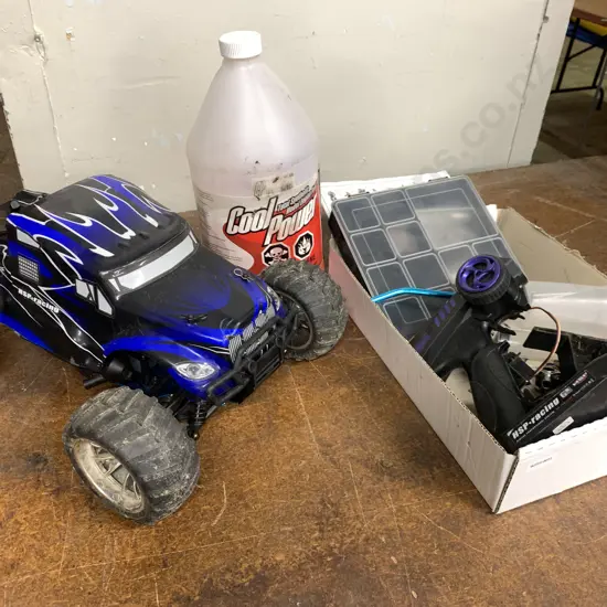 HSP Racing 1/10th 4WD Nitro Power R/C Monster Truck With Controller, Fuel, Parts, Etc