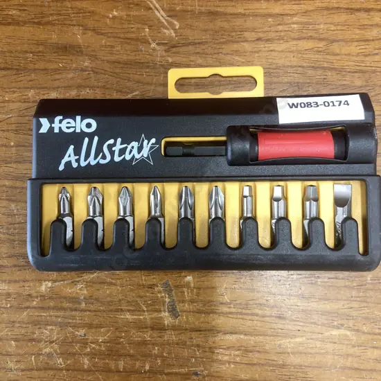 New Felo (Germany) All Star Screwdriver Bit Set 11Pce
