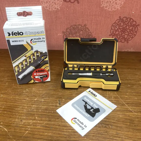 New Felo (Germany) 4Impact 19Pce Magnetic Bit Holder Set for Impact Drills
