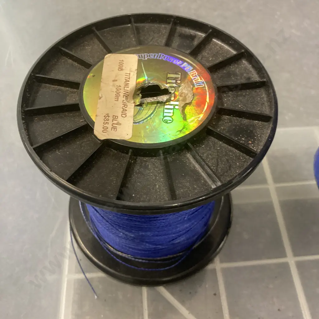 Clear Bin Plastic Berley Pot, Titanline 100lb Blue Line, Handline, Hooks, Sinkers, Swivels Etc Image 1++