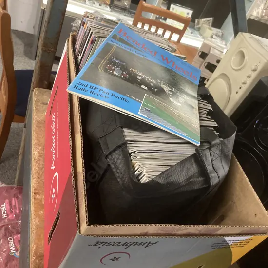 Box Lot Of Approx 140 Beaded Wheels Historical Motoring Magazines