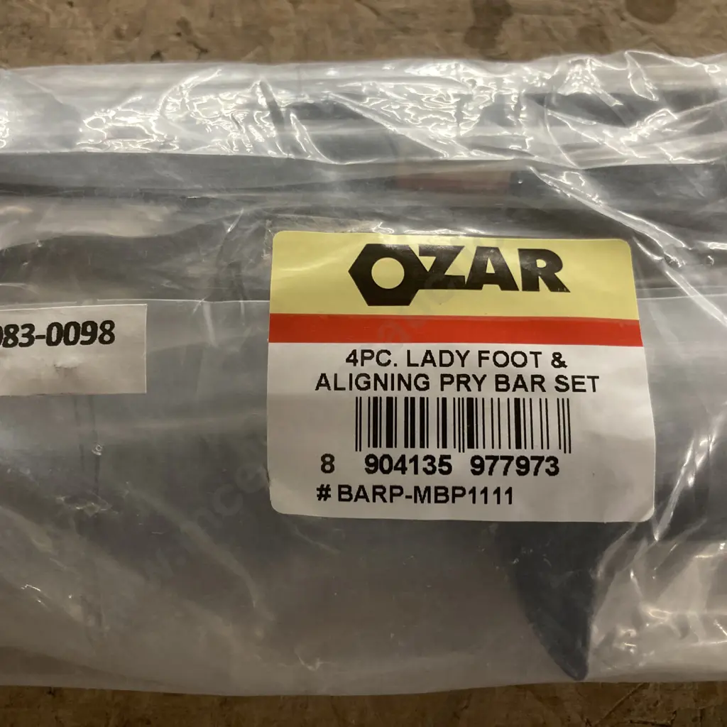 New OZAR 4Pc. Lady Foot & Aligning Pry Bar Set Image 1++