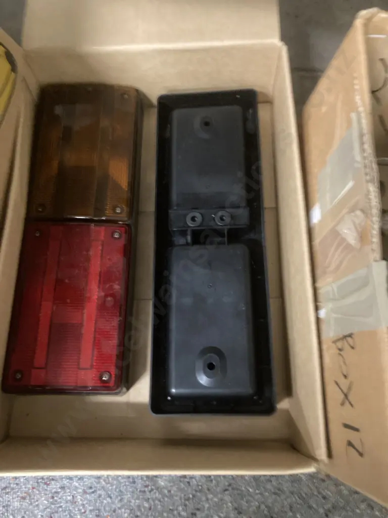 Box Lot Vintage Tools, Rapier Ratchet Screwdriver, Sharpening Stone, New Tail Lights Etc Image 1++