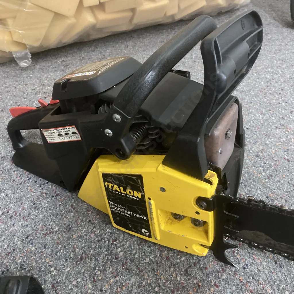 Chainsaw, Talon Mountain Hawk 55cc 50cm In Plastic Carry Case (Has Pull Start Fault) Image 1++