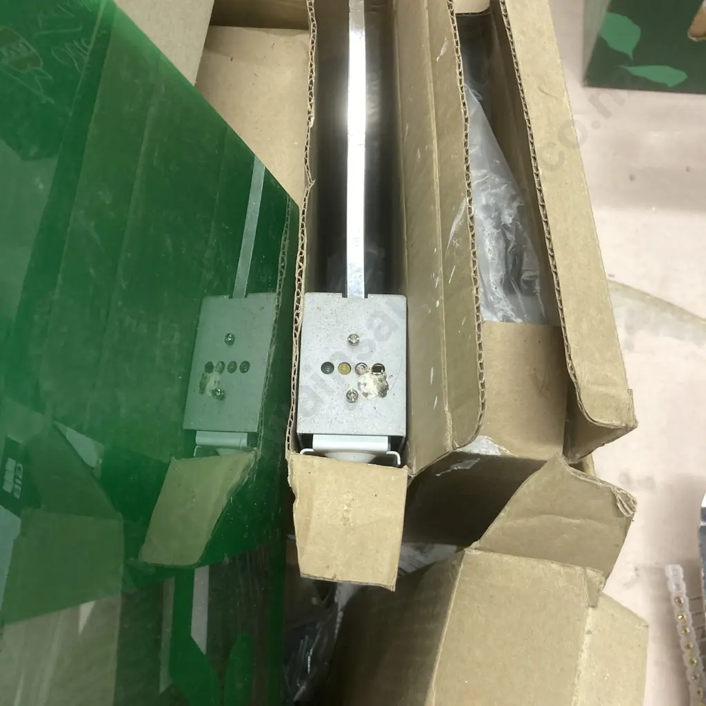 2 Boxes of Assorted Exit Light, Emergency Light Items Etc Image 1++