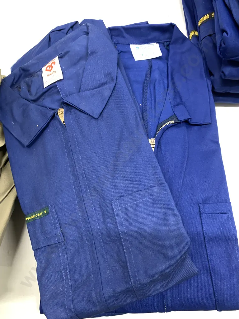 Space Time Navy 'Dress For The Job' Overalls x4 With Protector Safety Overalls  Size 8 x1 Image 1++