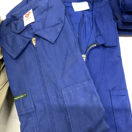 Space Time Navy 'Dress For The Job' Overalls x4 With Protector Safety Overalls  Size 8 x1