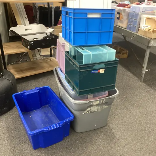 Lot of Assorted Storage Bins