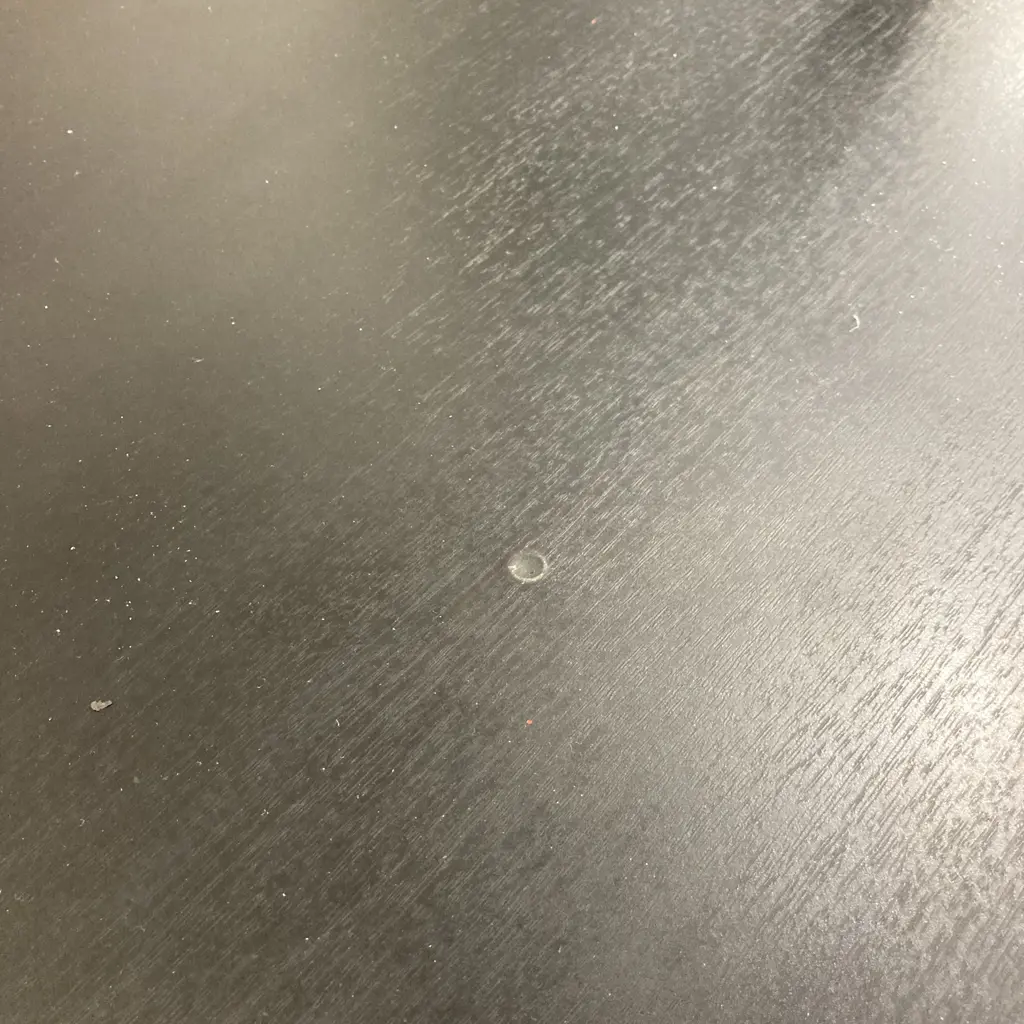 Black Table With 5 Pink / Grey Fabric Chairs, Awaroa Tubular Steel Furniture, H75 W150 D90cm Image 1++