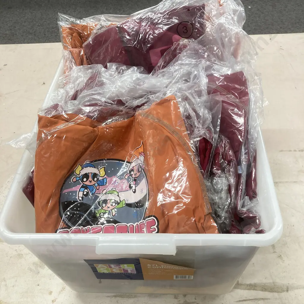 Clear Bin Of New Kids Jackets, Assorted Sizes & Colours Image 1++