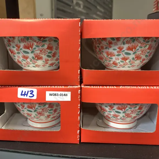 New NZ Kiwiana 'Pohutakawa Flowers' Bone China Cup In Box x 8, H&B Design