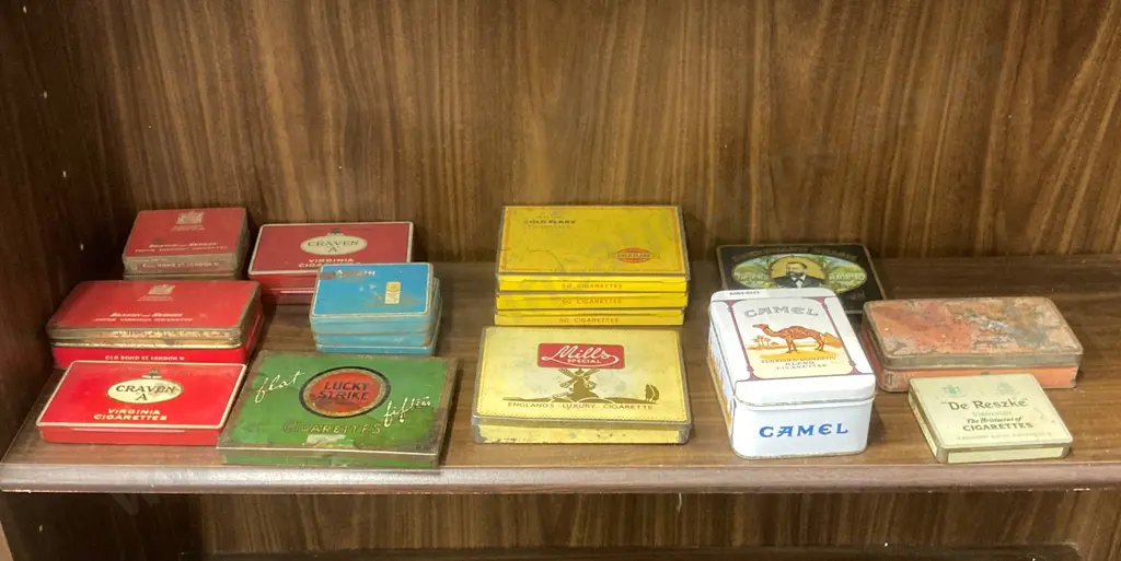 Selection of 19 Vintage Cigarette Tins Image 1++