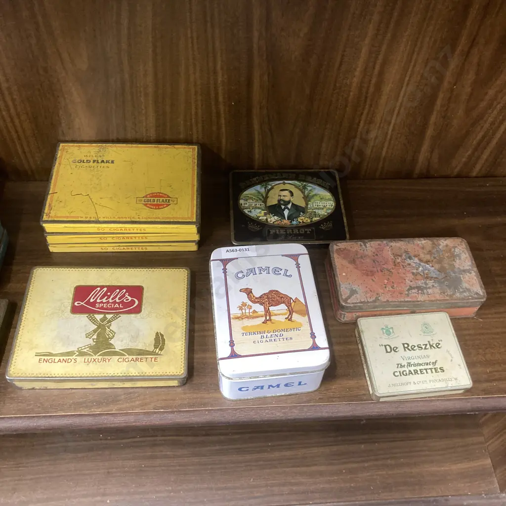 Selection of 19 Vintage Cigarette Tins Image 1++