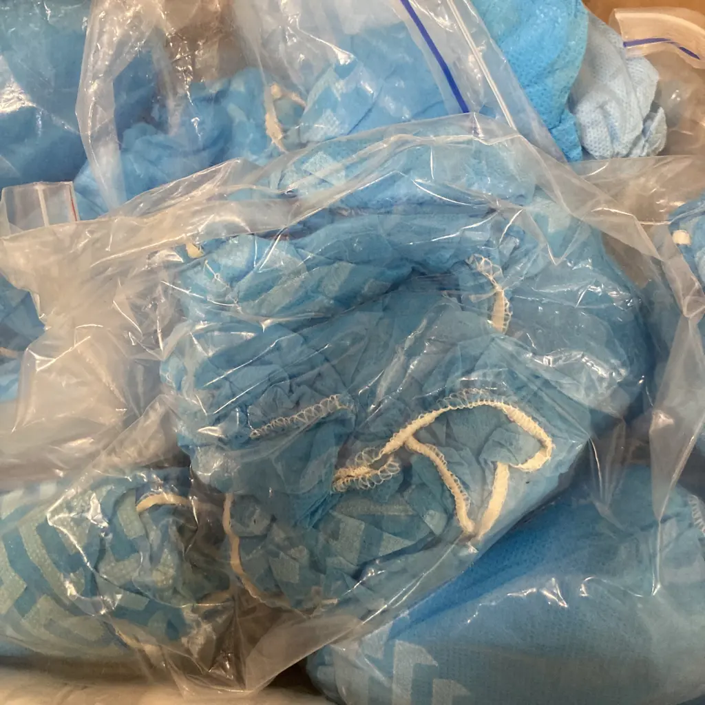 Box Assorted Boot Covers, Gloves, Hair Covers Etc Image 1++