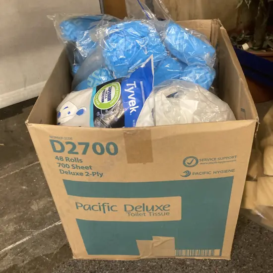 Box Assorted Boot Covers, Gloves, Hair Covers Etc