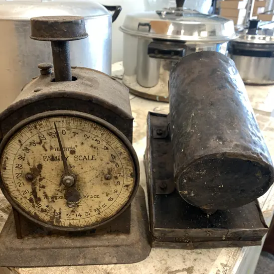 Vintage Hughes Family Scale Base Only And Bee Smoker