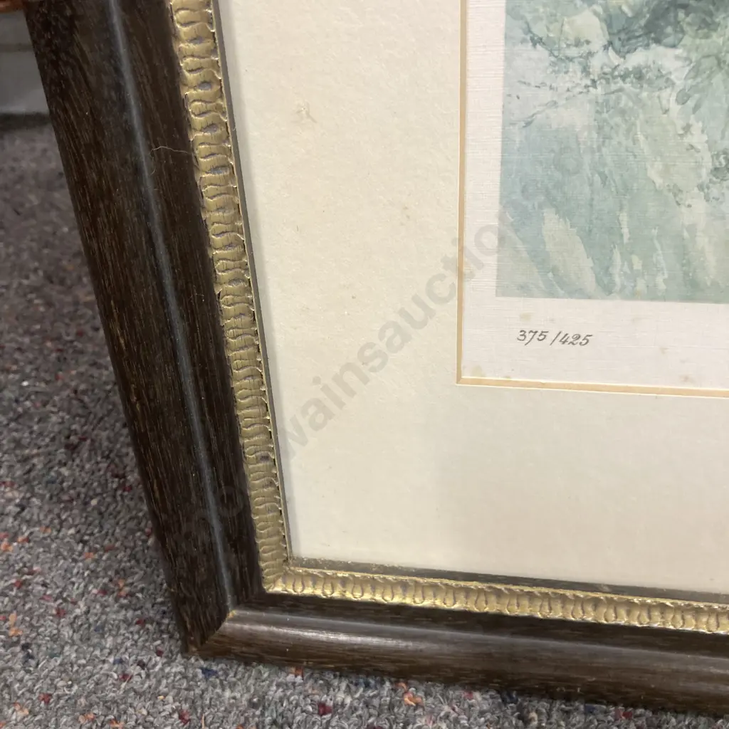 Framed Artwork by Nicholas Chevalier Titled Lake Manapouri 375/425, 58 x 80cm Image 1++