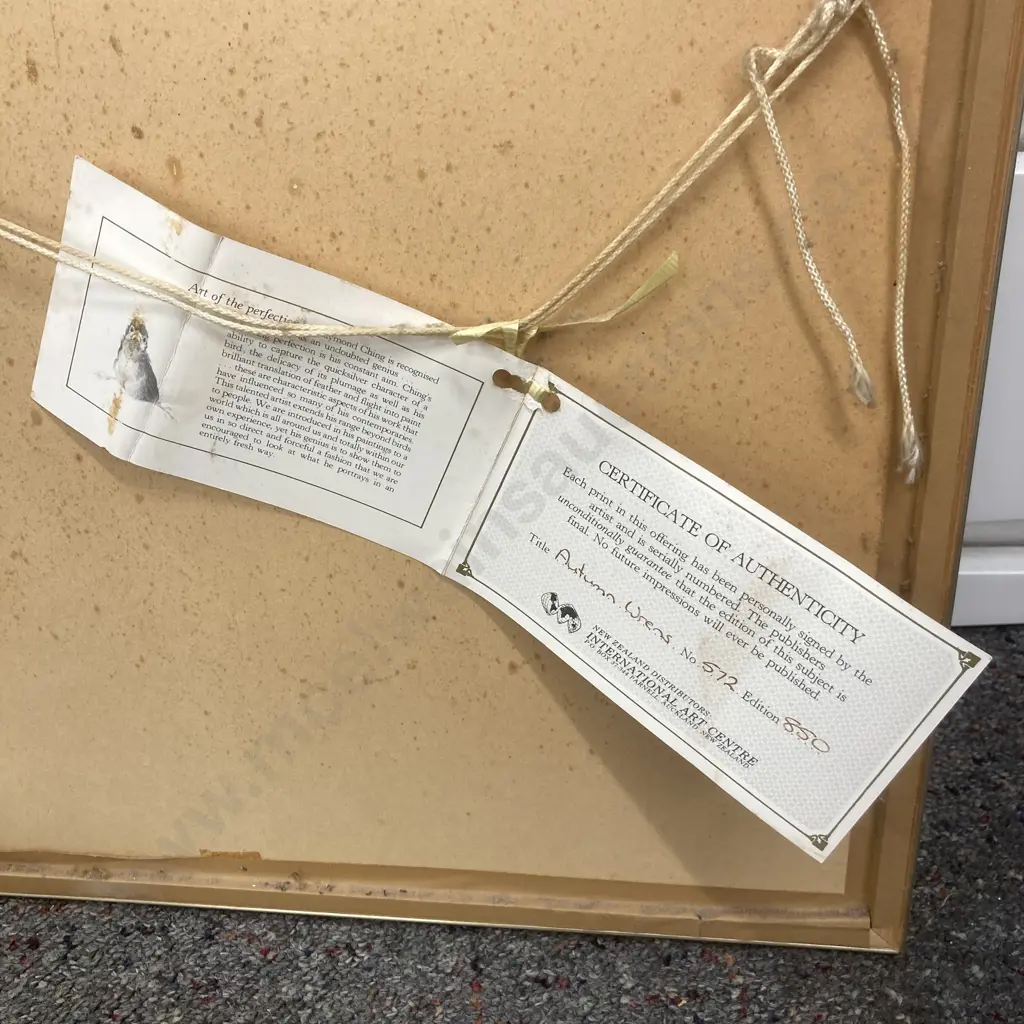 Raymond Ching Collector Print Ltd Edition Titled Autumn Wrens No572 Edition 850, 56.5 x 47.5cm Image 1++