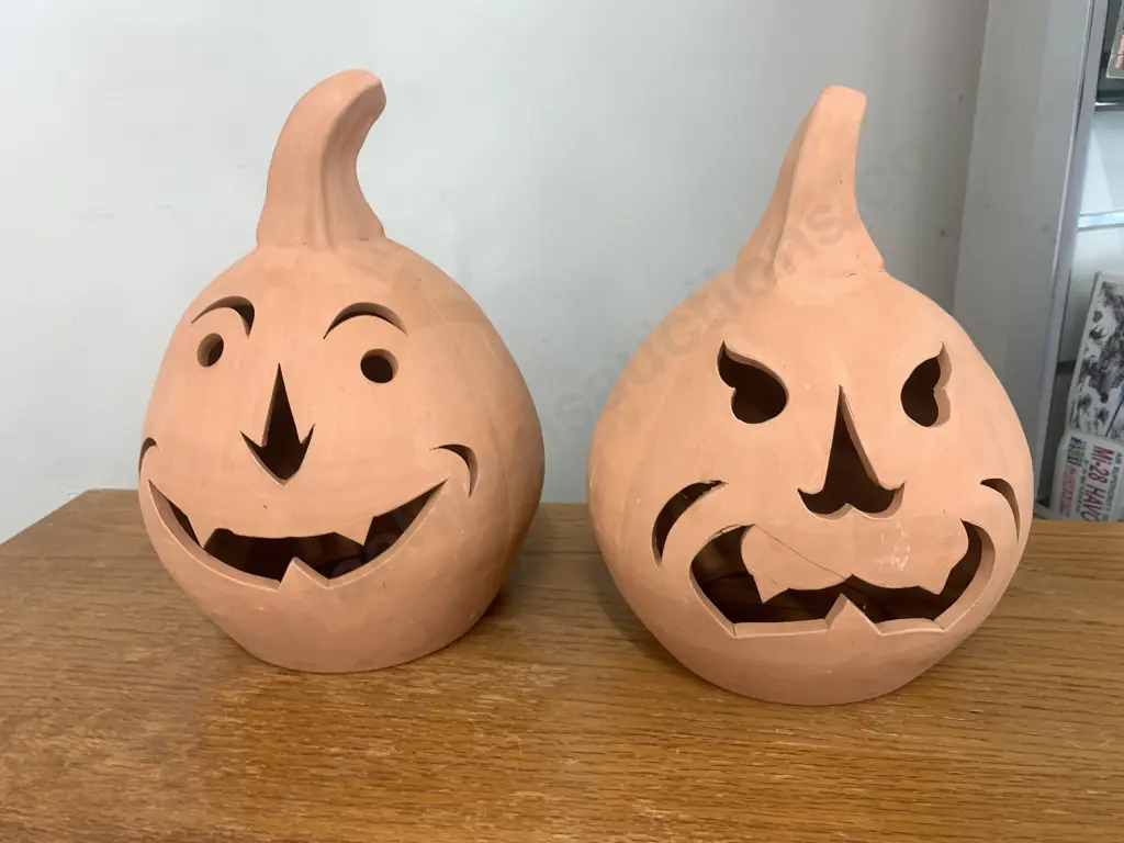 Terracotta Pumpkin Garden Ornaments Image 1++