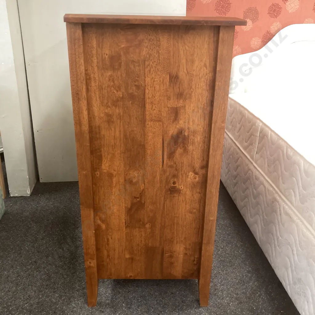 'Endeavour' Solid Wood 5 Drawer Chest Of Drawers, Knob Handles, H120 W97 D48cm Image 1++