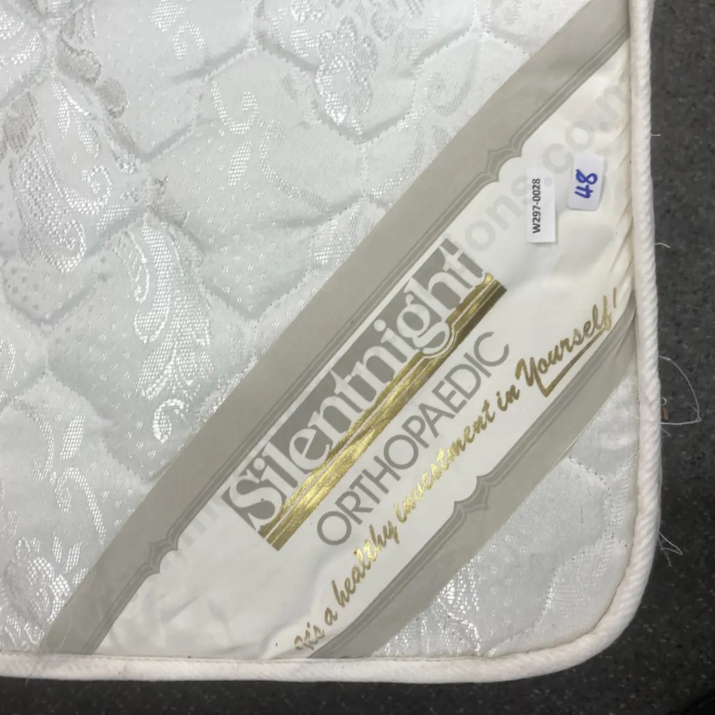 SilentNight Orthopaedic (UAE) Bed, W180 L200cm, Split Base, With Padded Fabric Headboard Image 1++